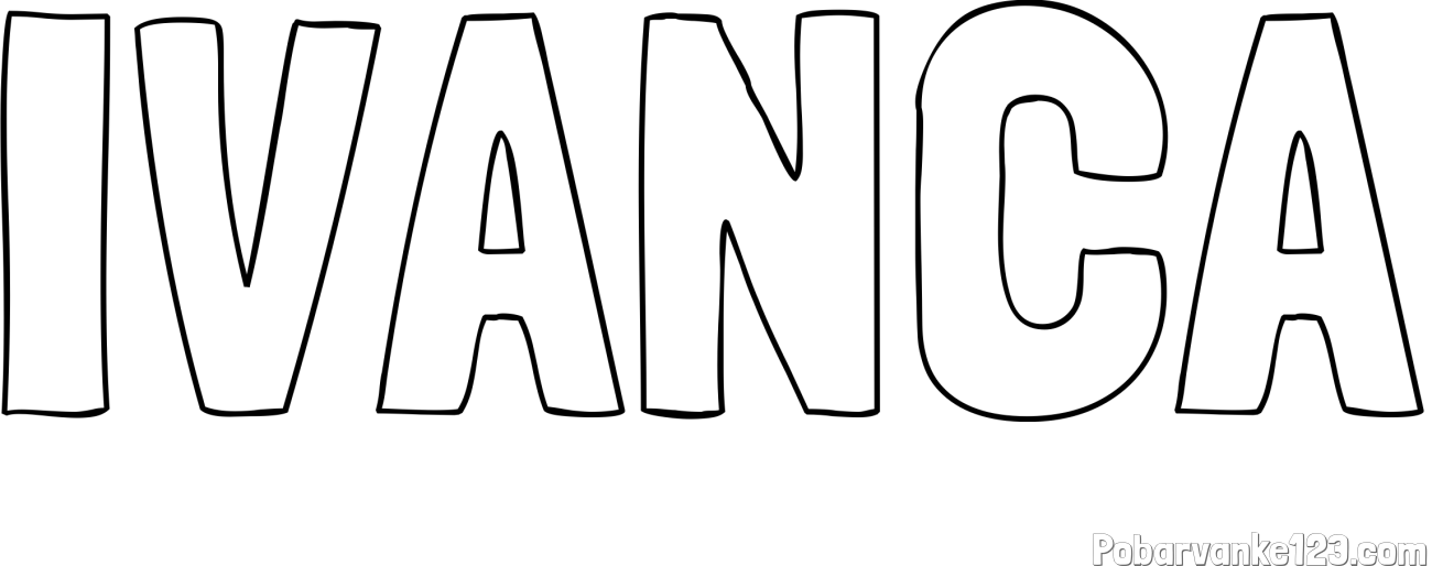 Pobarvanka imena IVANČA