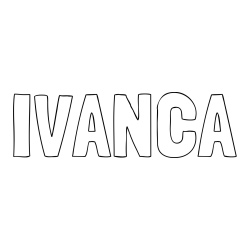 Online izdelana pobarvanka - Pobarvanka imena IVANČA