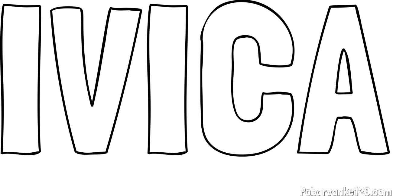 Pobarvanka imena IVICA
