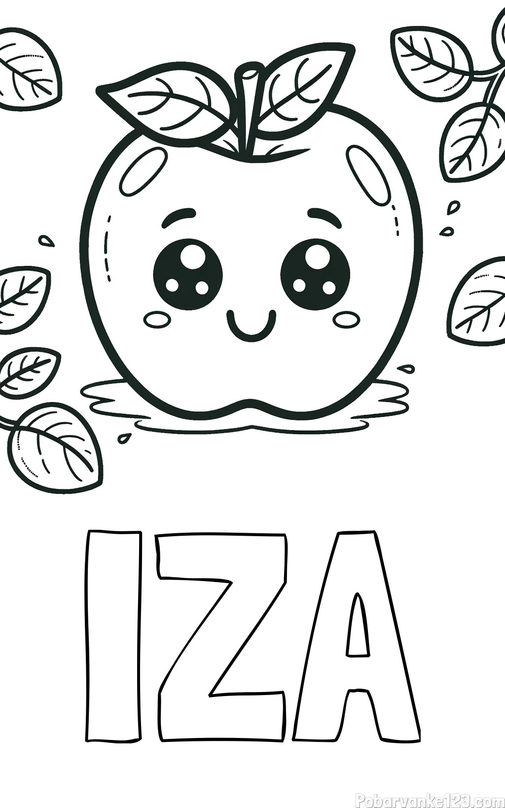 Pobarvanka imena IZA