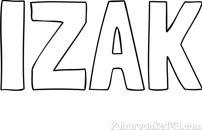 Pobarvanka imena IZAK