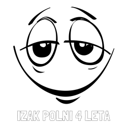 Online izdelana pobarvanka - Pobarvanka imena IZAK POLNI 4 LETA in pobarvanka zaljubljenega smeška