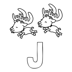 Online izdelana pobarvanka - Pobarvanka imena J in jelenčka
