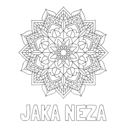 Online izdelana pobarvanka - Pobarvanka imena JAKA NEŽA in Čudovita pobarvanka mendale