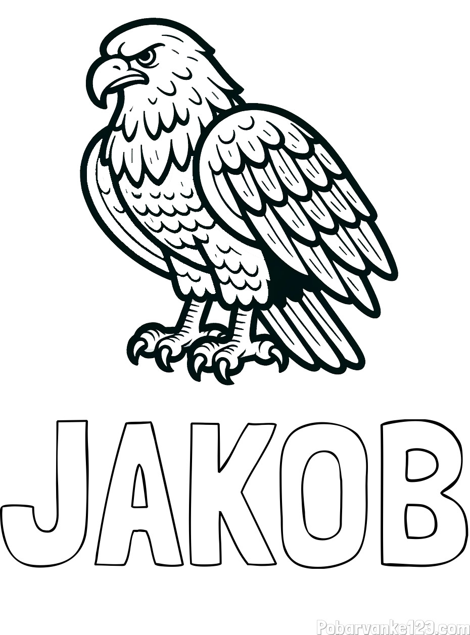 Pobarvanka imena JAKOB