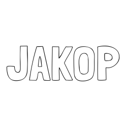 Online izdelana pobarvanka - Pobarvanka imena JAKOP