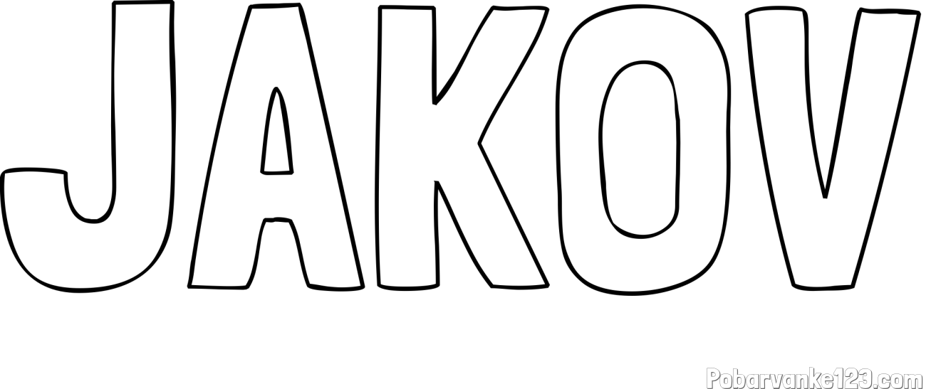 Pobarvanka imena JAKOV