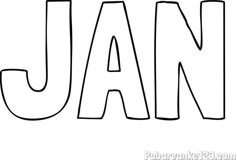 Pobarvanka imena JAN