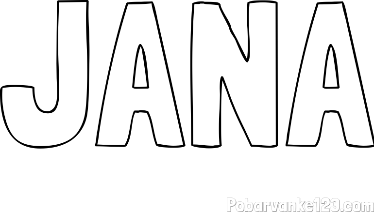 Pobarvanka imena JANA