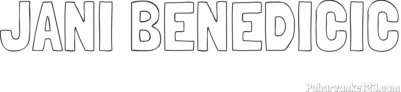 Pobarvanka imena JANI BENEDIČIČ