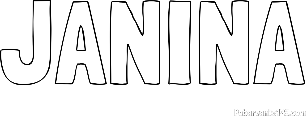 Pobarvanka imena JANINA