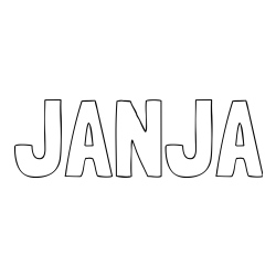 Pobarvanka imena JANJA