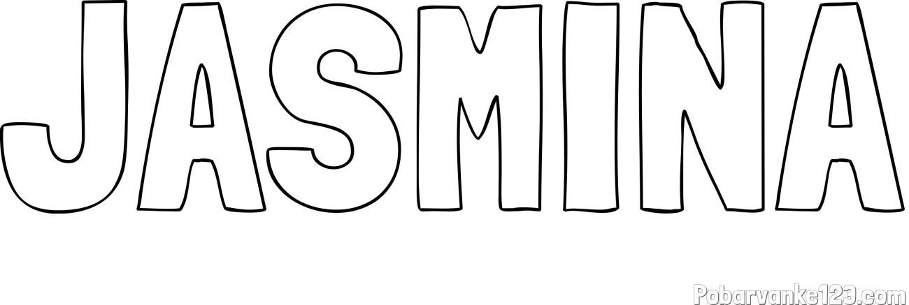 Pobarvanka imena JASMINA