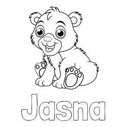 Pobarvanka imena Jasna