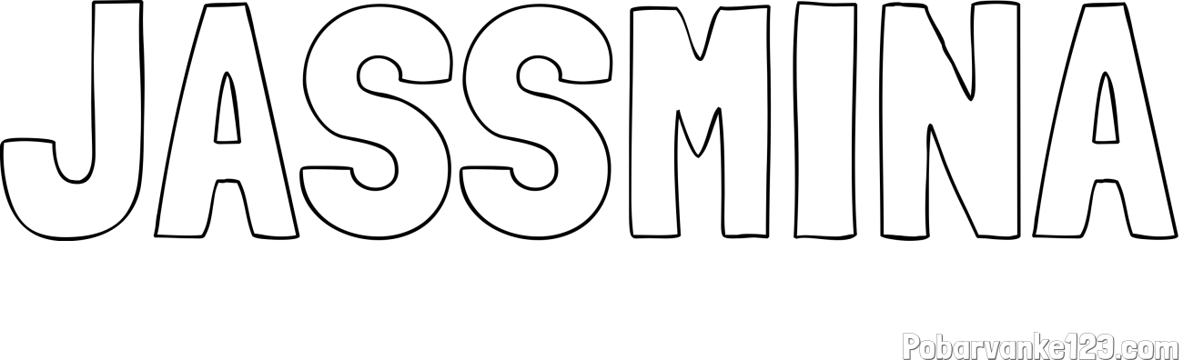 Pobarvanka imena JASSMINA