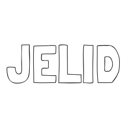 Online izdelana pobarvanka - Pobarvanka imena JELID