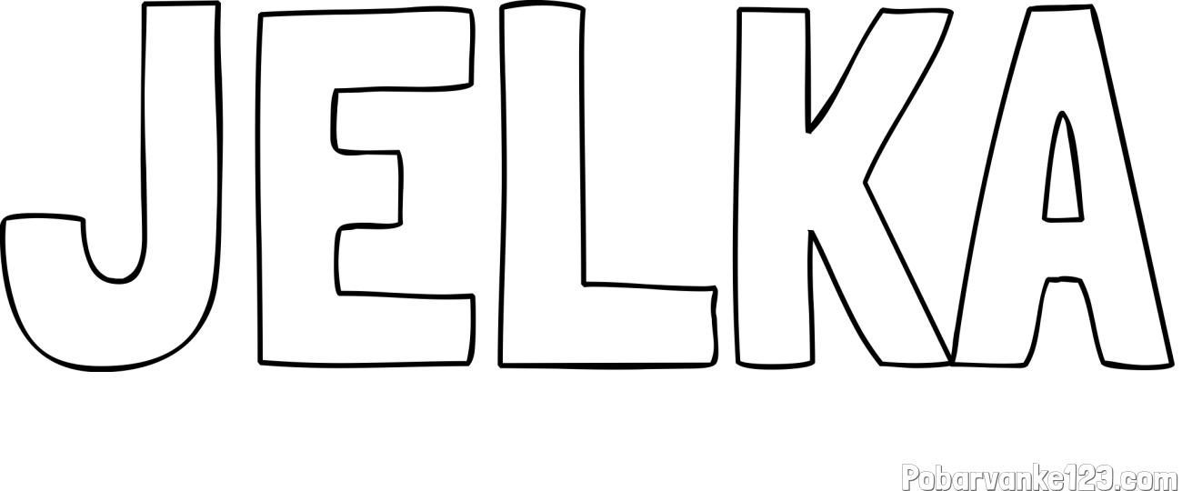 Pobarvanka imena JELKA