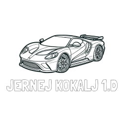 Online izdelana pobarvanka - Pobarvanka imena JERNEJ KOKALJ 1.D in Športni avtomobil