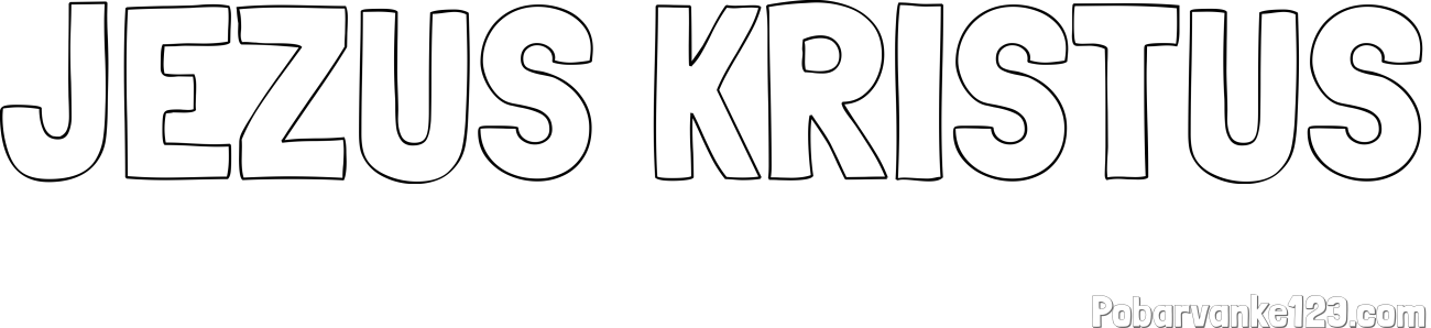 Pobarvanka imena JEZUS KRISTUS