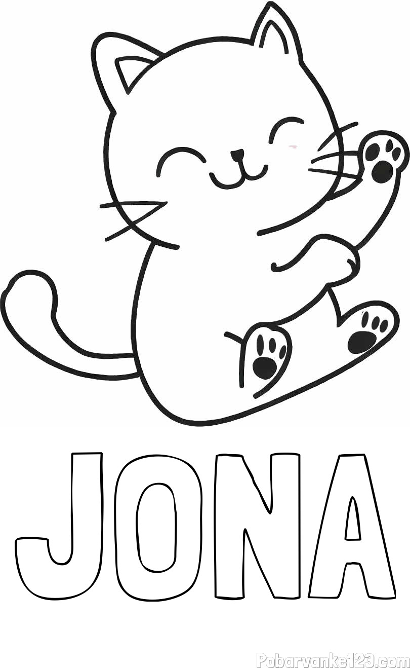 Pobarvanka imena Jona