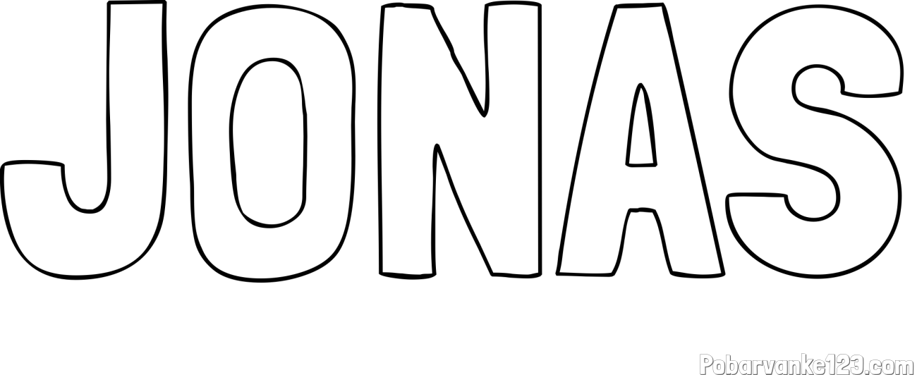 Pobarvanka imena JONAS