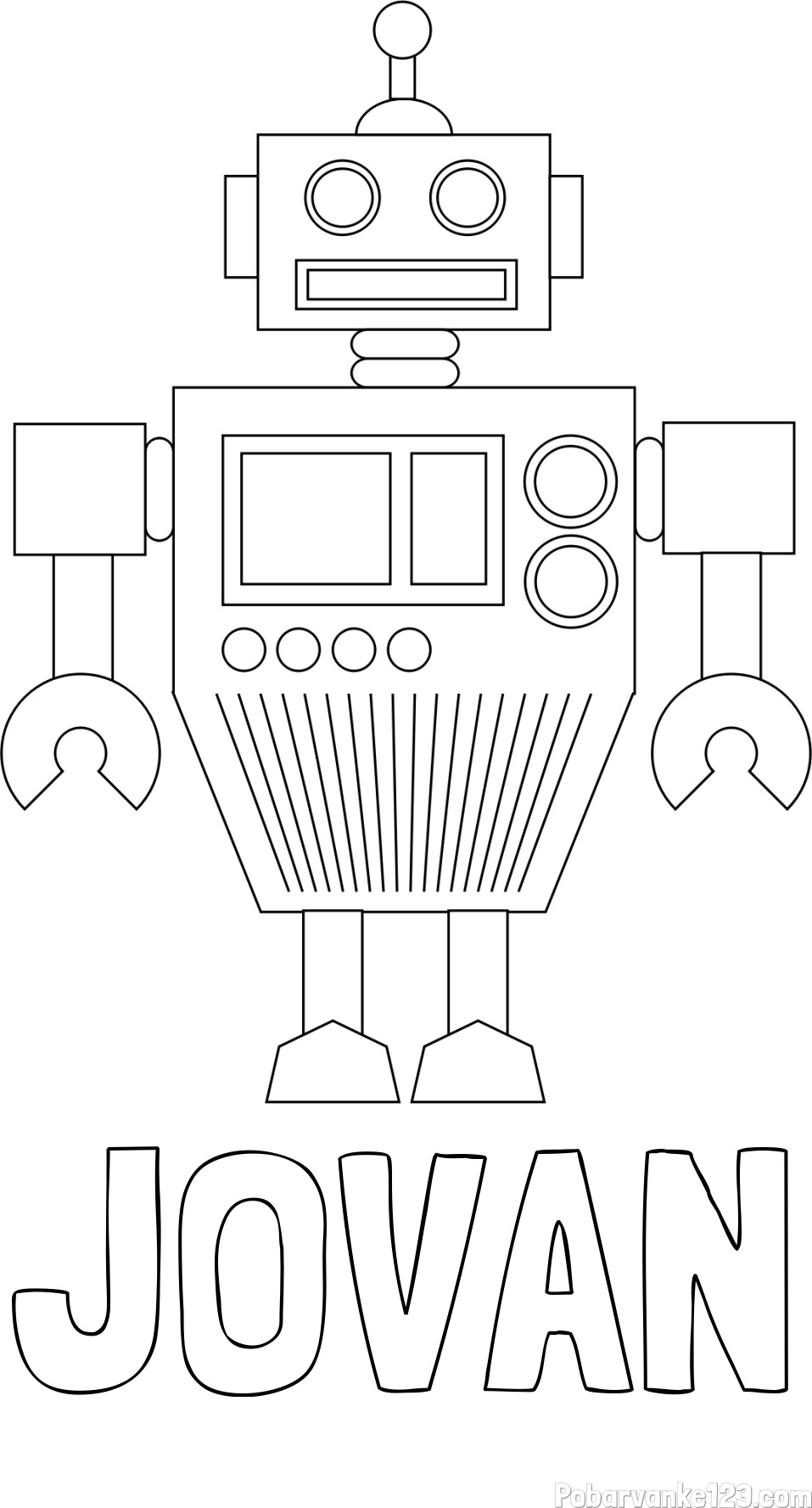 Pobarvanka imena JOVAN