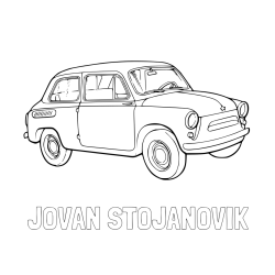 Online izdelana pobarvanka - Pobarvanka imena JOVAN STOJANOVIK in pobarvanka fička