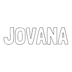 Online izdelana pobarvanka - Pobarvanka imena JOVANA