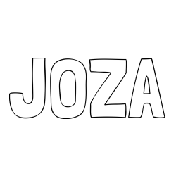 Online izdelana pobarvanka - Pobarvanka imena JOŽA