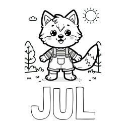 Pobarvanka imena JUL