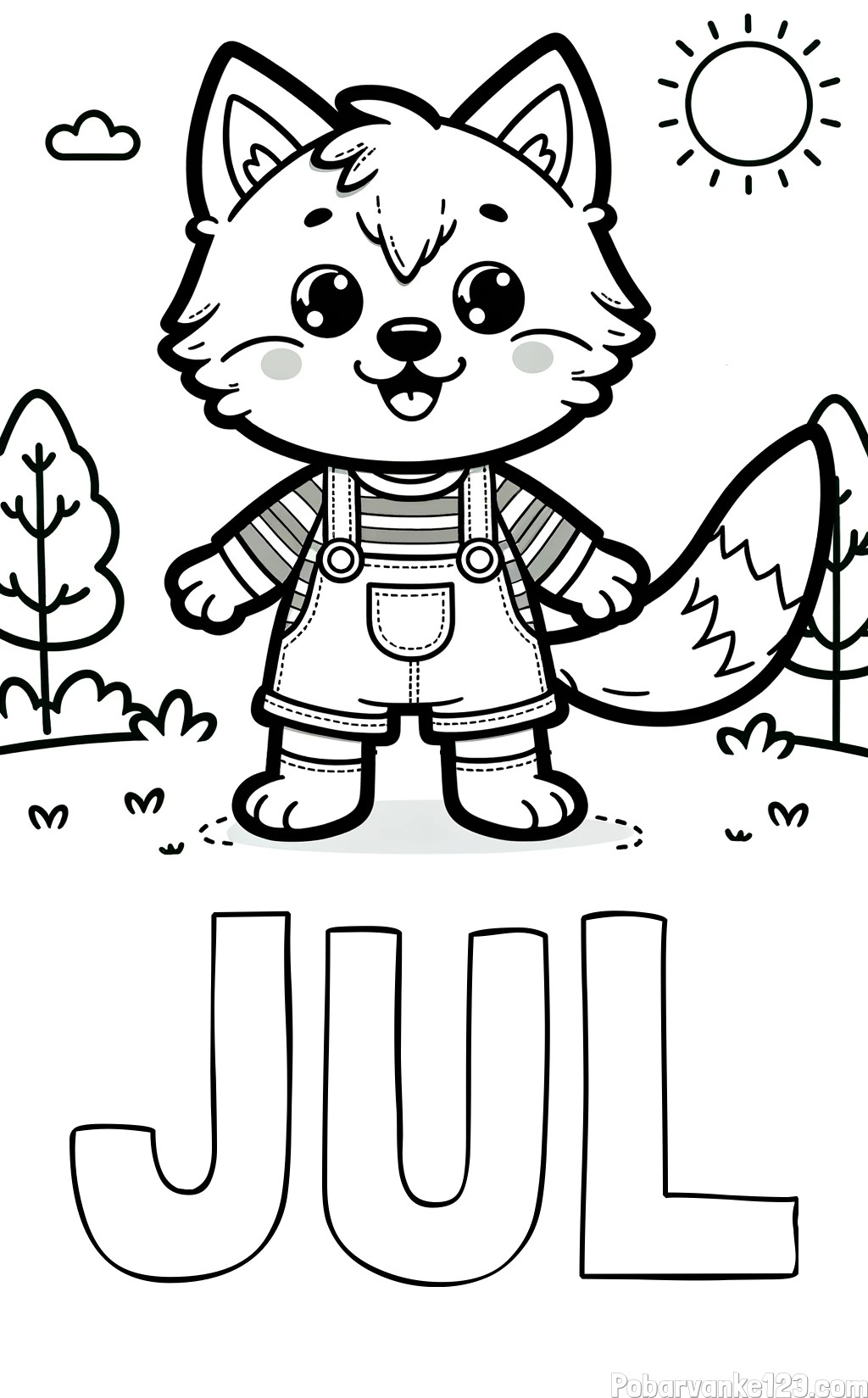 Pobarvanka imena JUL