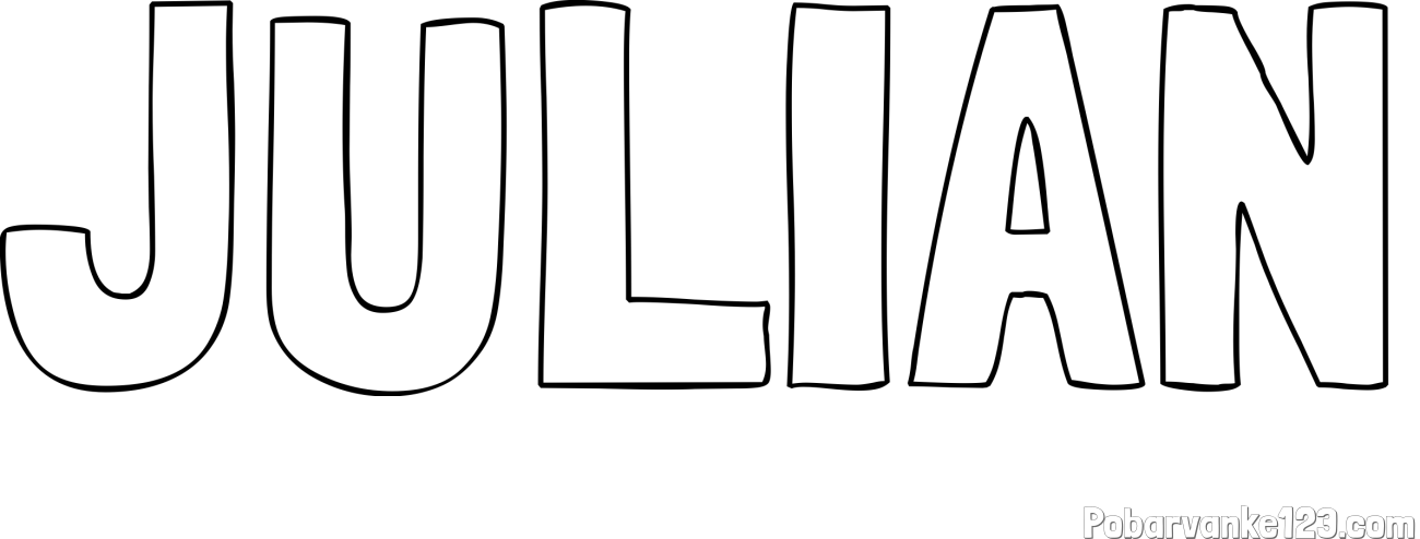 Pobarvanka imena JULIAN