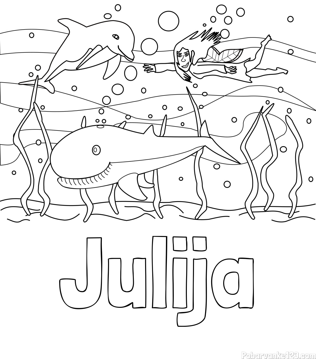 Pobarvanka imena Julija