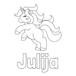 Pobarvanka imena Julija