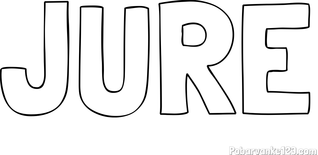 Pobarvanka imena JURE