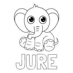 Pobarvanka imena JURE