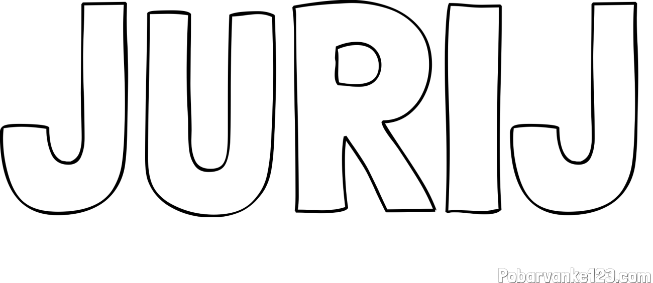 Pobarvanka imena JURIJ