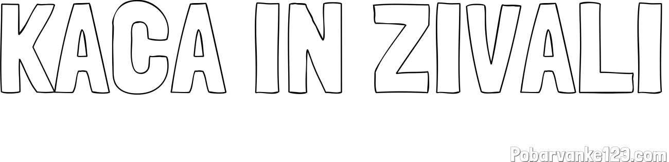 Pobarvanka imena KAČA IN ŽIVALI