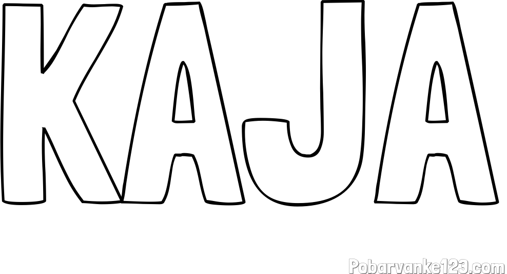 Pobarvanka imena KAJA