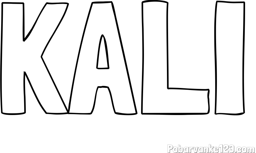Pobarvanka imena KALI