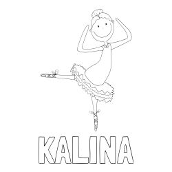 Pobarvanka imena KALINA