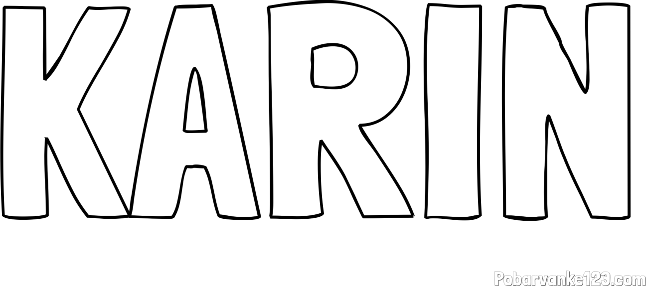 Pobarvanka imena KARIN