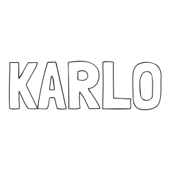 Pobarvanka imena KARLO