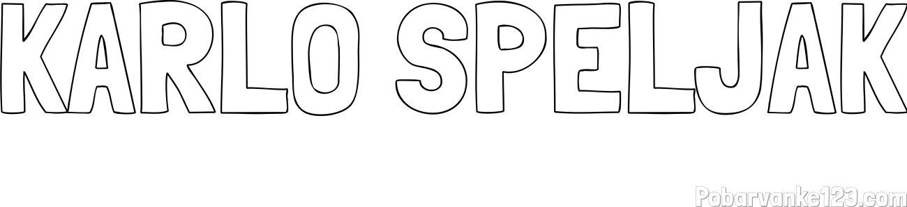 Pobarvanka imena KARLO ŠPELJAK