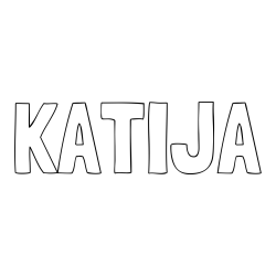 Online izdelana pobarvanka - Pobarvanka imena KATIJA