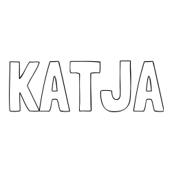 Pobarvanka imena KATJA