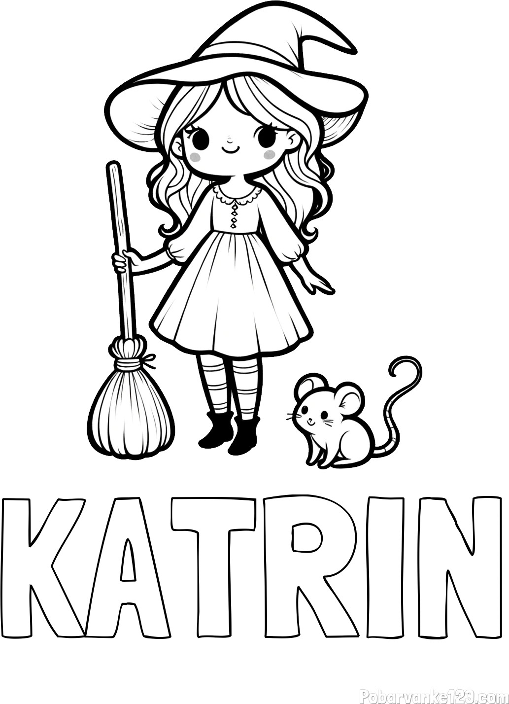 Pobarvanka imena KATRIN