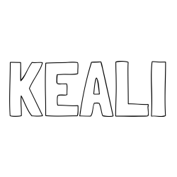 Pobarvanka imena KEALI