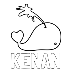 Online izdelana pobarvanka - Pobarvanka imena KENAN in pobarvanka kit