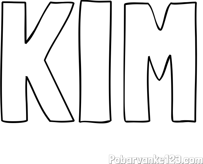 Pobarvanka imena KIM